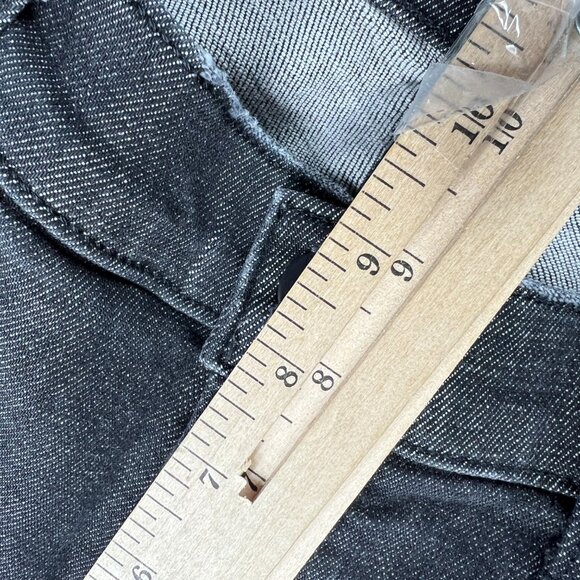 J Brand Jeans Women 31x26 Sadey Slim Straight Crop Black Distressed Denim Tag 28 - Picture 15 of 16